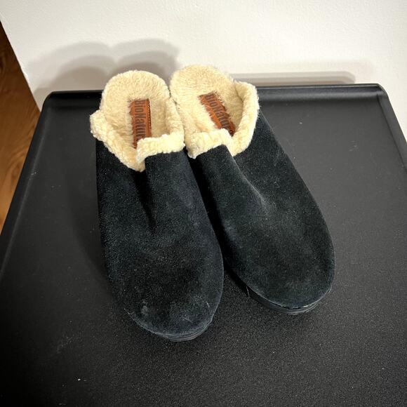 BioNatura Black Faux Fur Heeled Clogs - Picture 2 of 6